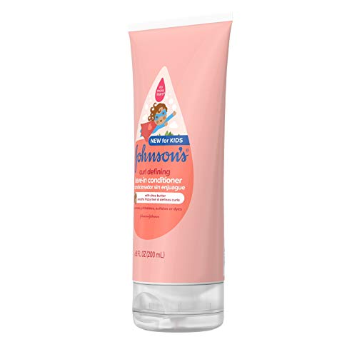 Johnson's Curl Defining Tear-Free Kids' Leave-In Conditioner with Shea Butter - Gentle 24-Hour Curls for Little Ones