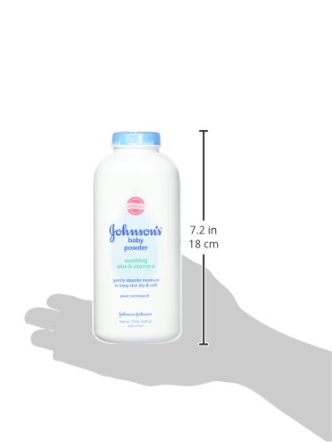Johnson's Baby Powder, Pure Cornstarch with Aloe, Vitamin E