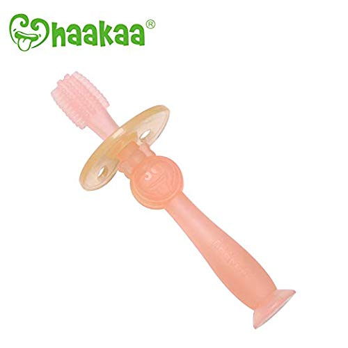 Haakaa 360° Baby Toothbrush with Suction Base Infant Silicone