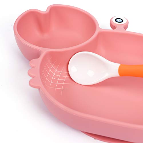 YIVEKO Baby Plates with Suction Divided