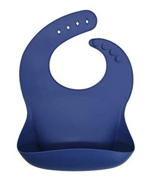 QT BABY Single Silicone Bibs for Babies, Toddlers