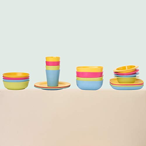 Eco-Friendly Bamboo Kids Bowls Set - Chip Resistant and Stylish Tableware for Mess-Free Meals
