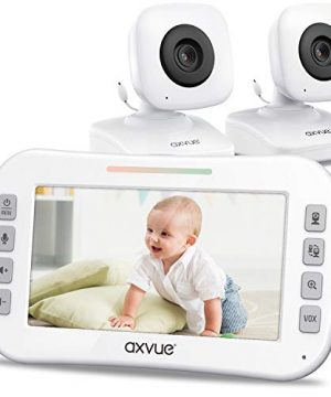 Video Baby Monitor 4.3" Screen, Two Cameras for Two Rooms