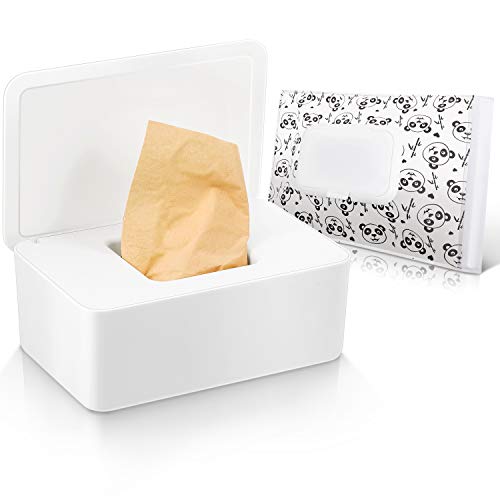Tissue Box with Lid Baby Wipes Dispenser Pouch with Lids