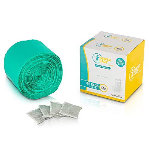 Diaper Pail Bags (100 Count ) - Compatible with Ubbi Pails