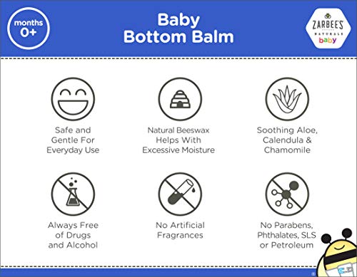 Zarbee's Naturals Baby Daily Bottom Balm with Beeswax