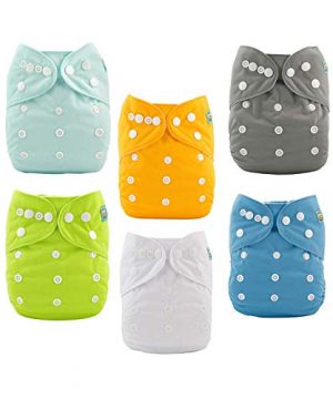 ALVABABY Baby Cloth Diapers One Size Adjustable Washable