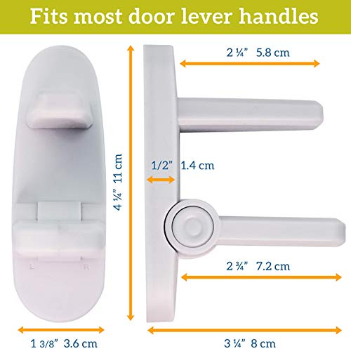 Improved Childproof Door Lever Lock (4 Pack)