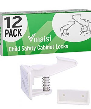 Cabinet Locks Child Safety Latches - Vmaisi 12 Pack