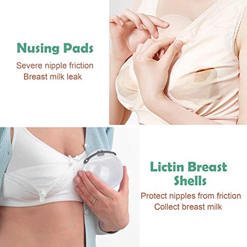 Breastmilk Collector for Breastfeeding-2 Pcs Silicone Breast Pad
