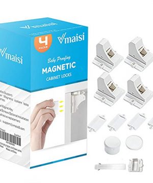 Child Safety Magnetic Cabinet Locks - Vmaisi 4 Pack