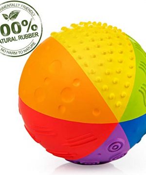 Pure Natural Rubber Sensory Ball Rainbow 4"