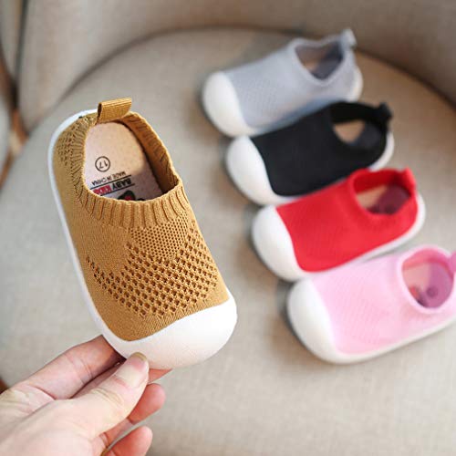 DEBAIJIA Toddler Shoes 1-5T Baby First-Walking Kid Shoes TPR Material Slip-on Sneakers Soft Sole Non Slip Mesh Breathable Lightweight Trainers