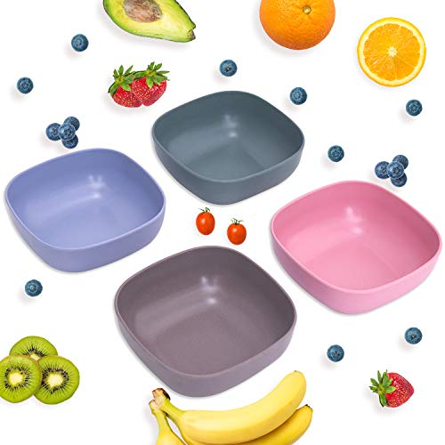 Eco-Friendly Bamboo Kids Bowls Set - Chip Resistant and Stylish Tableware for Mess-Free Meals