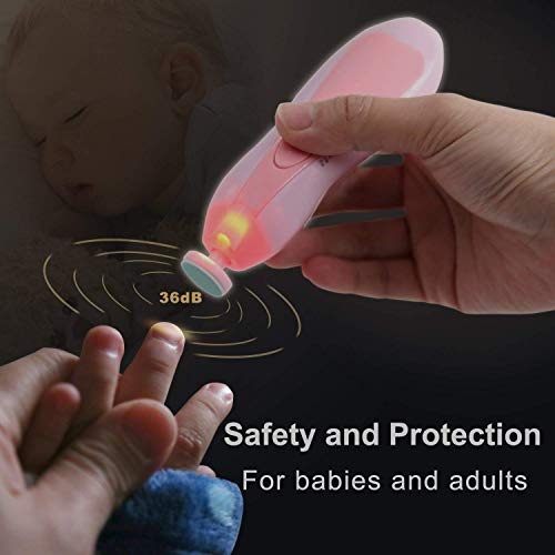 Baby Nail Trimmer File with Light for Newborn