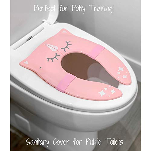 Hippypotamus Travel Potty Seat for Toddler - Pink Unicorn