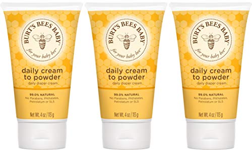 Burt's Bees Baby Daily Cream to Powder, Talc-Free Diaper Rash Cream