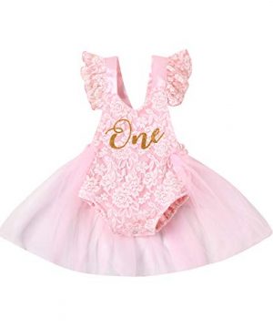 Infant Baby Girl One Birthday Outfit Sleeveless
