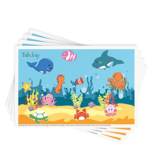 Disposable Stick-on Placemats 40 Pack for Baby