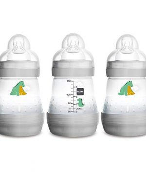 MAM Easy Start Anti-Colic Bottle, 5 oz (3-Count), Newborn Essentials