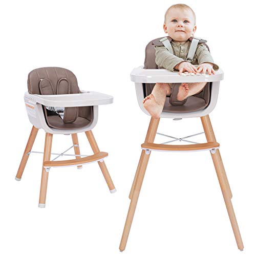 Mallify 3-in-1 Baby High Chair with Adjustable Legs