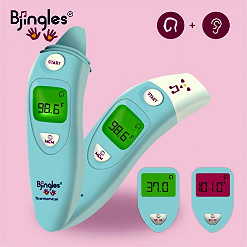Bjingles Digital Baby Thermometer Forehead, Ear- Contact