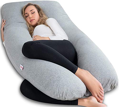 AngQi Pregnancy Pillow with Jersey Cowl for Pregnant Women