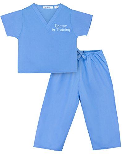 Scoots Kids Scrubs for Baby Boys, Doctor in Training Embroidery