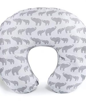 The Peanutshell Grey Elephant Nursing Pillow for Breastfeeding