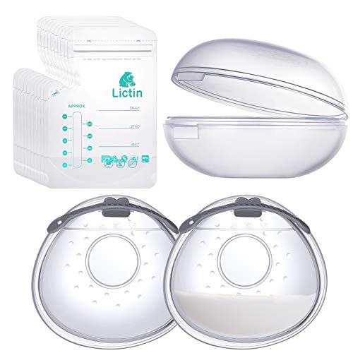 Breastmilk Collector for Breastfeeding-2 Pcs Silicone Breast Pad