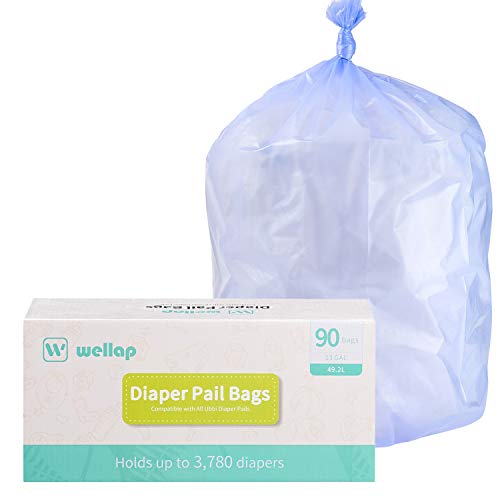 Diaper Pail Refill Bags 90 Count Compatible with Ubbi Pails 13 Gallon