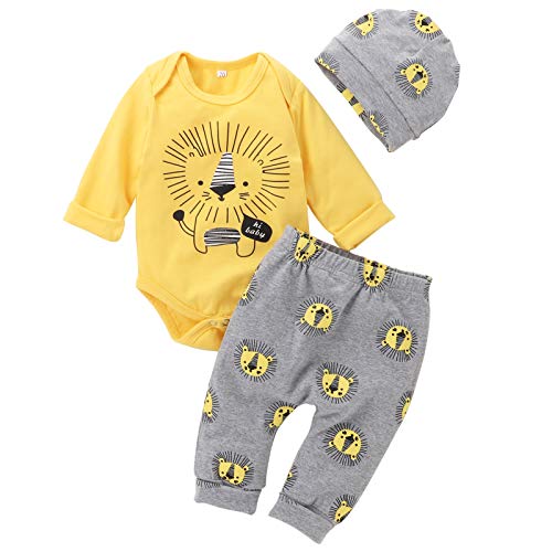 Newborn Baby Boy Clothes Little Lion Print