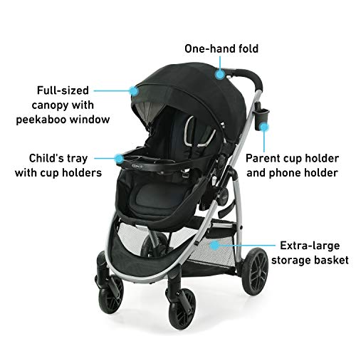 Graco Modes Pramette Stroller, Baby Stroller with True Bassinet Mode