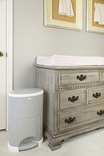 Dekor Plus Hands-Free Diaper Pail | Gray | Easiest to Use