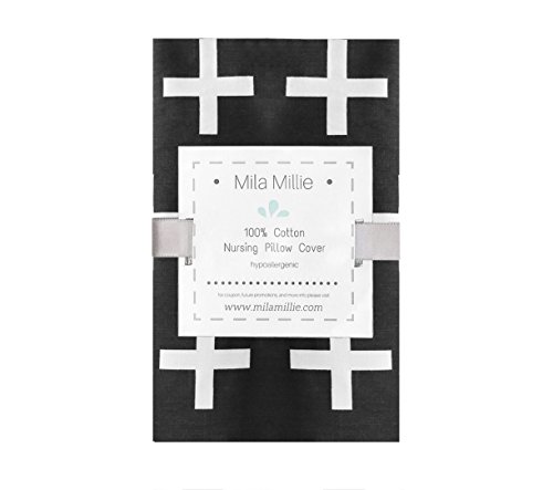 Nordic White Cross Nursing Pillow Cover by Mila Millie 🌟