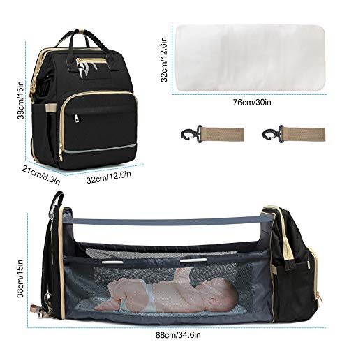 KOVEBBLE Diaper Bag Backpack with Changing Station