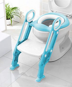 BAMNY Potty Training Toilet Seat with Step Stool for Kids