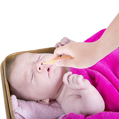 Baby Nasal Tweezers, Baby Booger picker Baby Ear Nose Navel Cleaner Clip Tool, Q-Grips Ear Wax Remover for Body Care 2pcs set