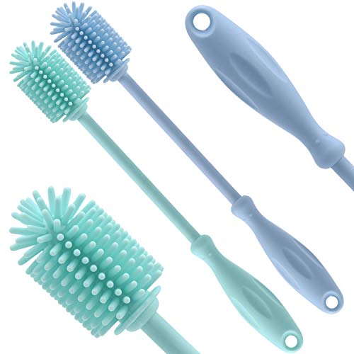 Silicone Bottle Cleaning Brush, 12" Long Handle