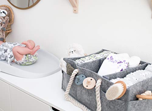 Baby Diaper Caddy Organizer - Large Portable Car Basket