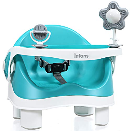 INFANS 3-in-1 Baby Booster Seat, Portable Floor