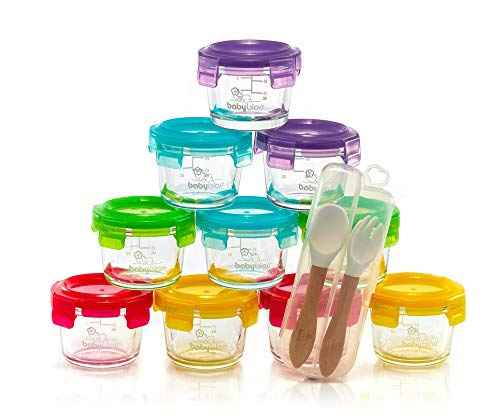 Glass Baby Food Containers with BPA-Free Locking Lids,