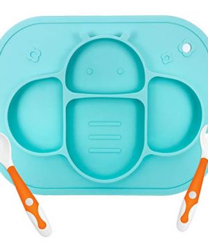 YIVEKO Baby Plates with Suction Plates Divided