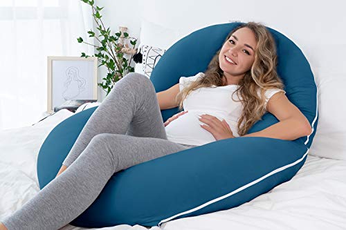 INSEN Pregnancy Body Pillow with Jersey Cover