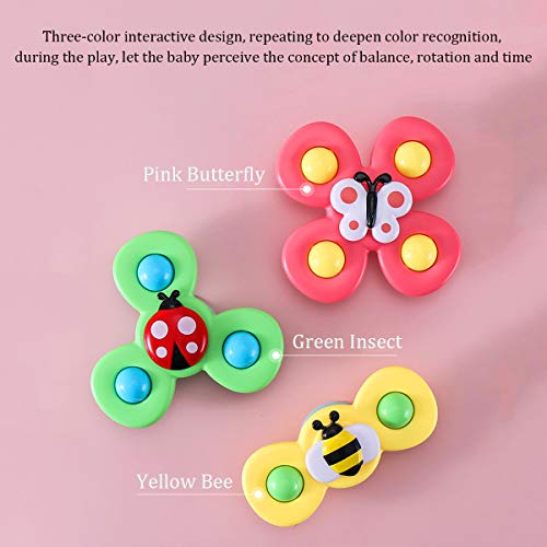 Suction Cup Spinning Top Toy, 3Pcs Baby Bath Toys