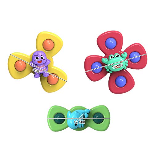 LUFFYLIVE Baby Bath Spinner Toy with Rotating Suction Cup