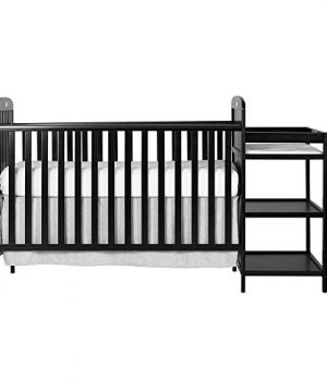 Dream On Me Anna 4-in-1 Full Size Crib and Changing Table Combo in Black