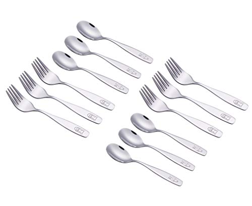 Premium Stainless Steel Kids Flatware Set - ANNOVA 12-Piece Children's Safe Cutlery Collection