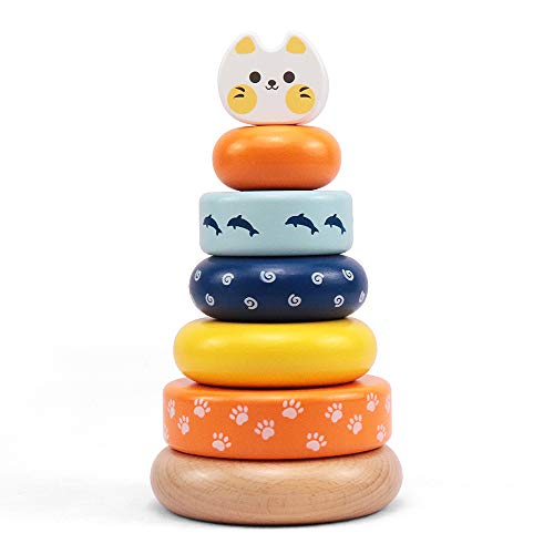 LEO & FRIENDS Wooden Stacking Rings Toy