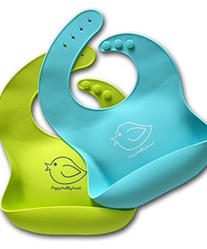Silicone Baby Bibs Easily Wipe Clean - Comfortable Soft